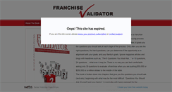 Desktop Screenshot of franchisevalidator.com