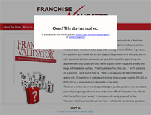 Tablet Screenshot of franchisevalidator.com